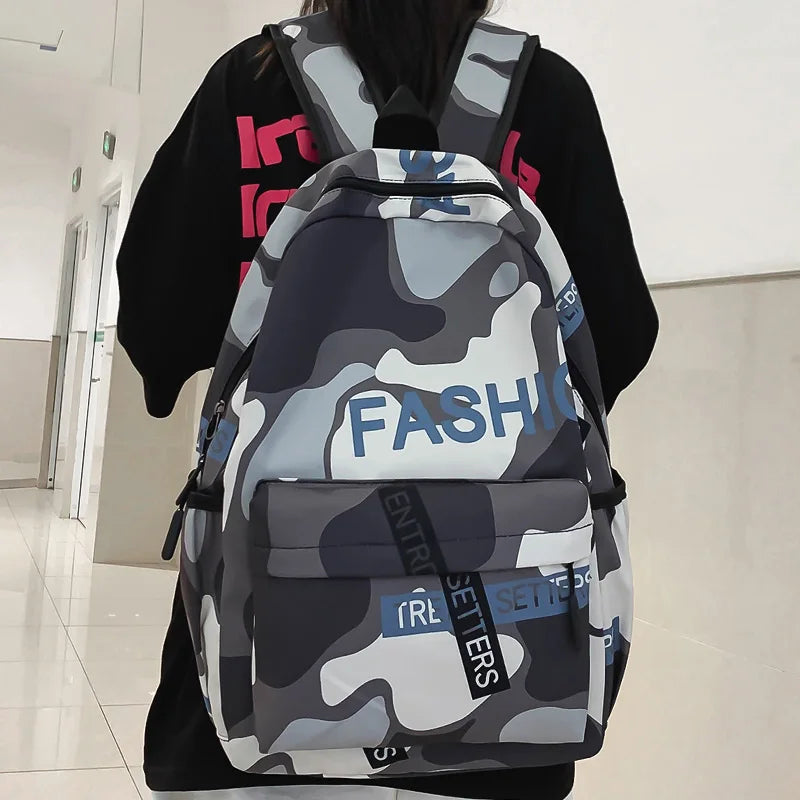 Girl Boy Camouflage College Backpack Fashion Cool Lady Travel Leisure Bag Men Women Laptop School Backpack Female Male Book Bags