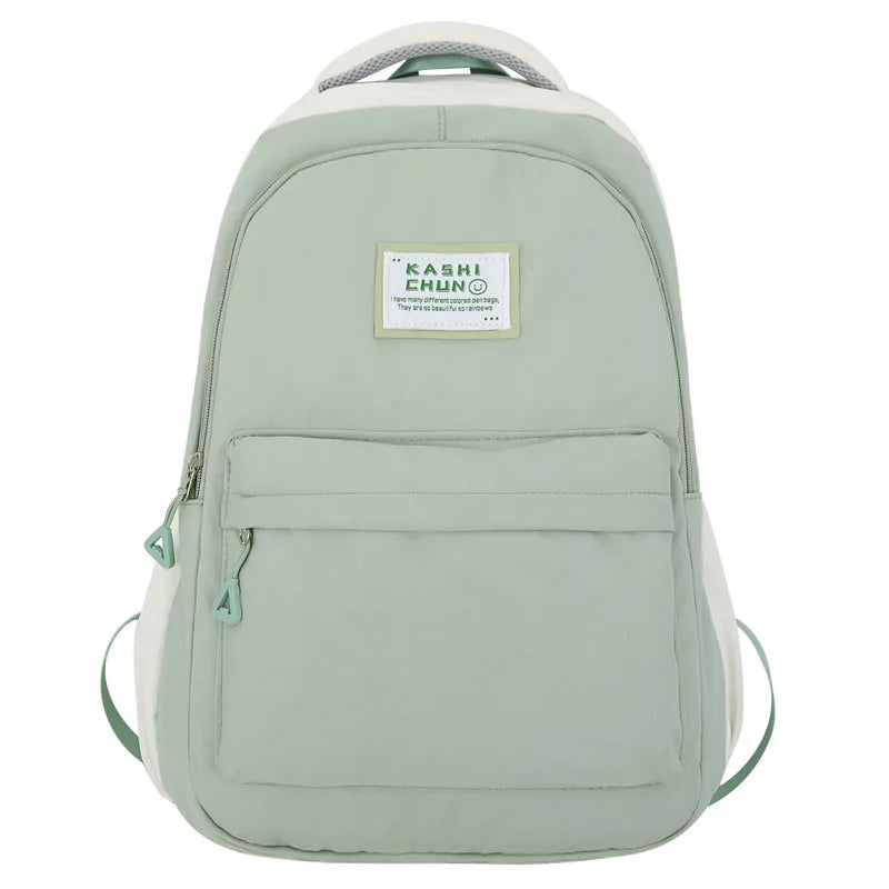 Girl Boy Green Leisure School Bag Men Women High Capacity College Backpack Lady New Laptop Student Fashion Female Travel BookBag