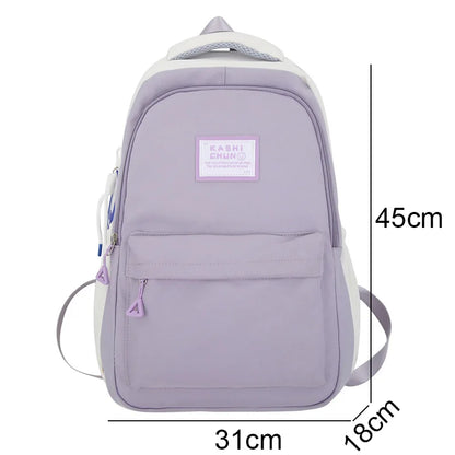 Girl Boy Green Leisure School Bag Men Women High Capacity College Backpack Lady New Laptop Student Fashion Female Travel BookBag