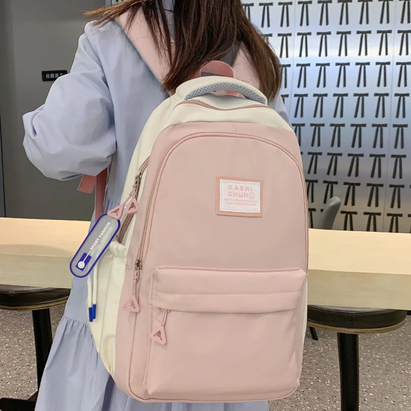 Girl Boy Green Leisure School Bag Men Women High Capacity College Backpack Lady New Laptop Student Fashion Female Travel BookBag