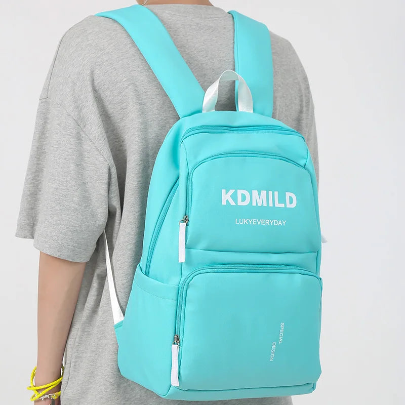 Girl Boy Nylon Laptop School Bag Male Women College Backpack Fashion New Trendy Lady Student Backpack Female Men Travel Book Bag