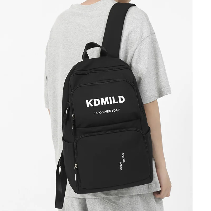Girl Boy Nylon Laptop School Bag Male Women College Backpack Fashion New Trendy Lady Student Backpack Female Men Travel Book Bag