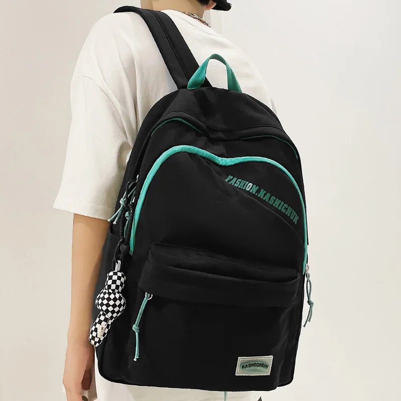 Girl Boy Nylon Leisure School Bags Men Women Laptop Student Backpack Fashion Female Book Bag Male Ladies College Backpack Travel