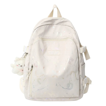 Girl Color Travel School Bag Women Nylon Student Backpack Trendy Ladies Leisure Book Bags Female Laptop College Backpack Fashion