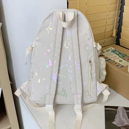 Girl Color Travel School Bag Women Nylon Student Backpack Trendy Ladies Leisure Book Bags Female Laptop College Backpack Fashion