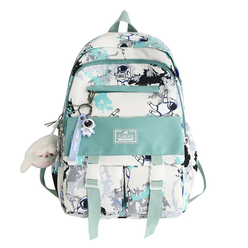 Girl Cool Camouflage Cartoon Travel Bag Fashion Ladies Graffiti Laptop Backpack Women Kawaii Bag Trendy Female College Backpacks