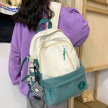 Girl Cute Travel School Bag Trendy Lady Kawaii Student Backpack Cool Female Nylon College Backpack Fashion Women Laptop Book Bag