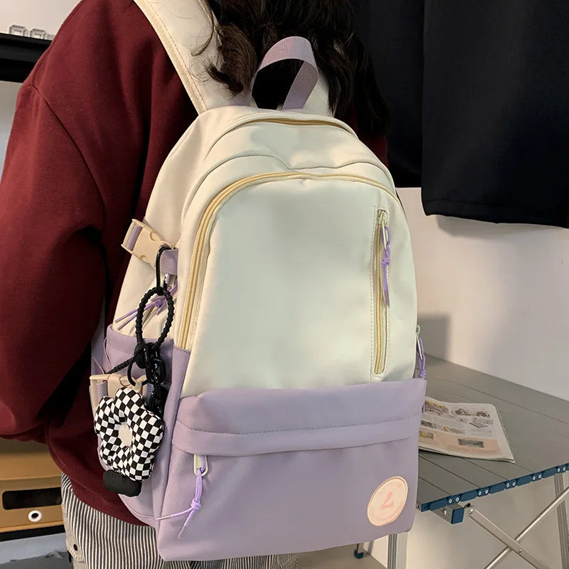 Girl Cute Travel School Bag Trendy Lady Kawaii Student Backpack Cool Female Nylon College Backpack Fashion Women Laptop Book Bag