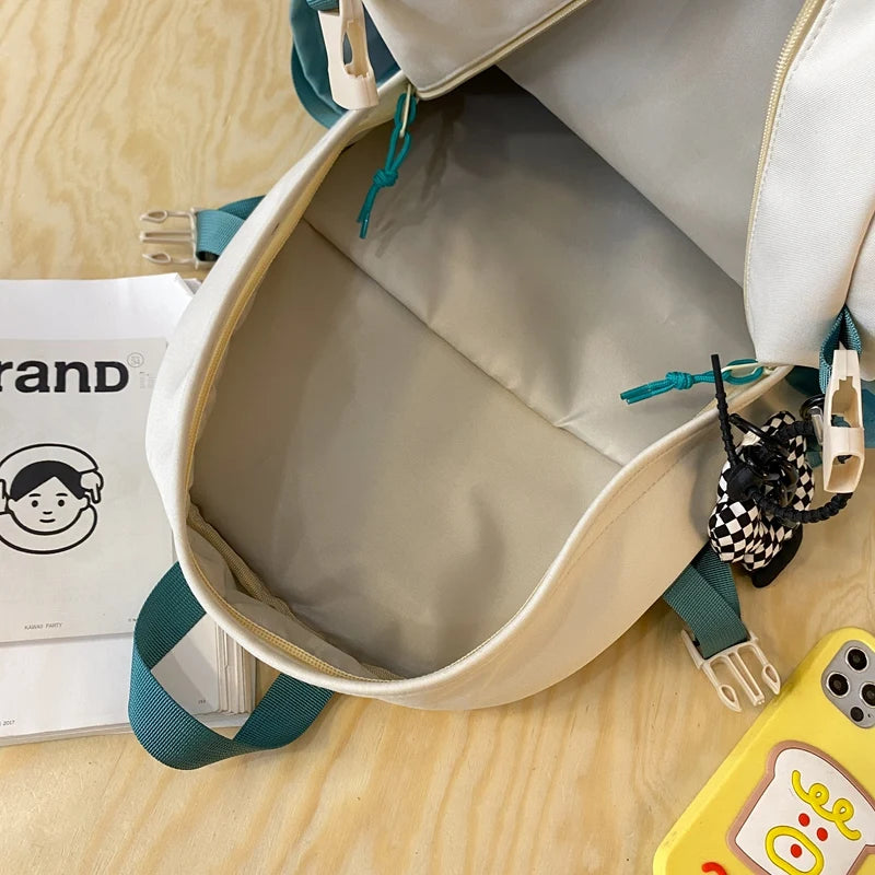Girl Cute Travel School Bag Trendy Lady Kawaii Student Backpack Cool Female Nylon College Backpack Fashion Women Laptop Book Bag