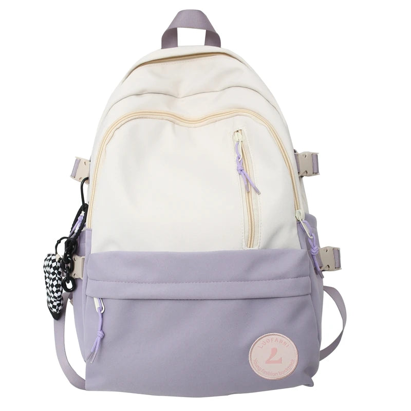 Girl Cute Travel School Bag Trendy Lady Kawaii Student Backpack Cool Female Nylon College Backpack Fashion Women Laptop Book Bag