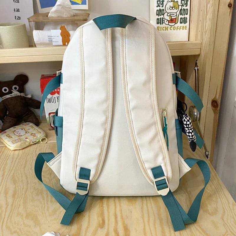 Girl Cute Travel School Bag Trendy Lady Kawaii Student Backpack Cool Female Nylon College Backpack Fashion Women Laptop Book Bag