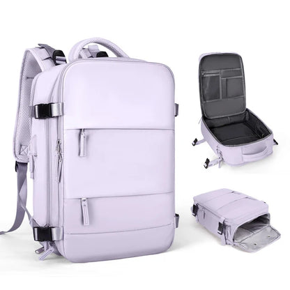 Girl Extendible Travel Backpack Unisex Laptop Bag Women Large Luggage Bags Men's Students Business Trip USB Charge Mochila