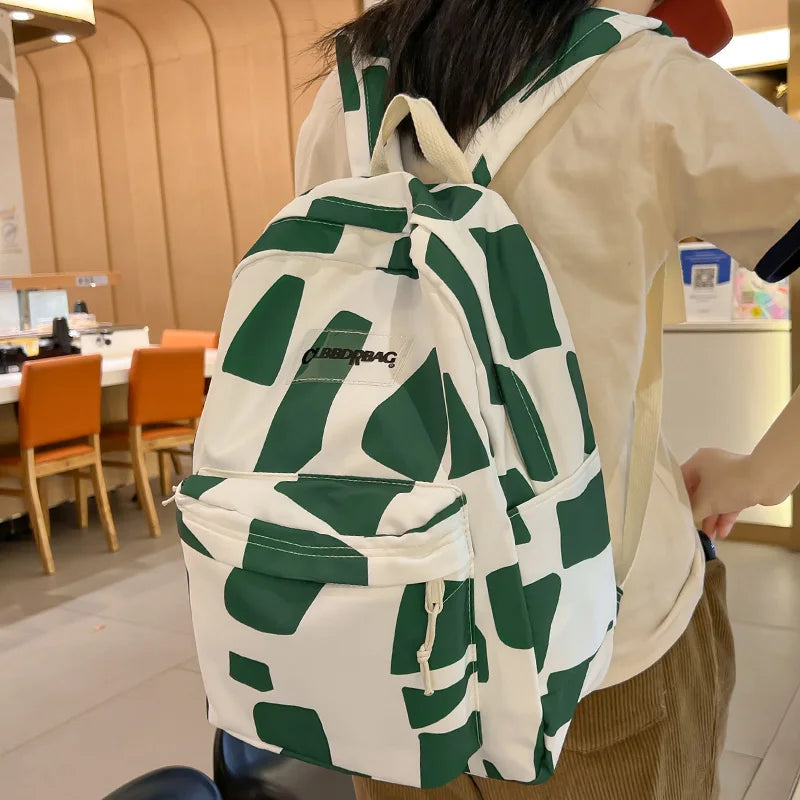 Girl Graffiti Print Travel School Bag Trendy Fashion Female College Backpack Ladies Cute Student Backpacks Women Laptop Book Bag