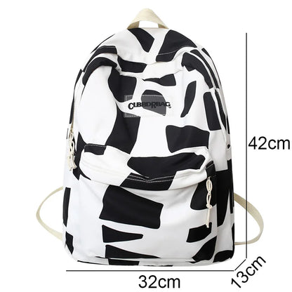 Girl Graffiti Print Travel School Bag Trendy Fashion Female College Backpack Ladies Cute Student Backpacks Women Laptop Book Bag