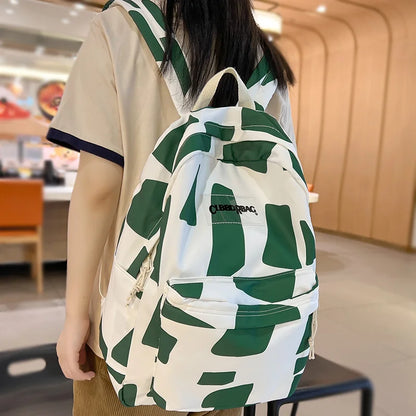 Girl Graffiti Print Travel School Bag Trendy Women Student Backpack Lady Kawaii Book Bags Fashion Female College Backpack Laptop