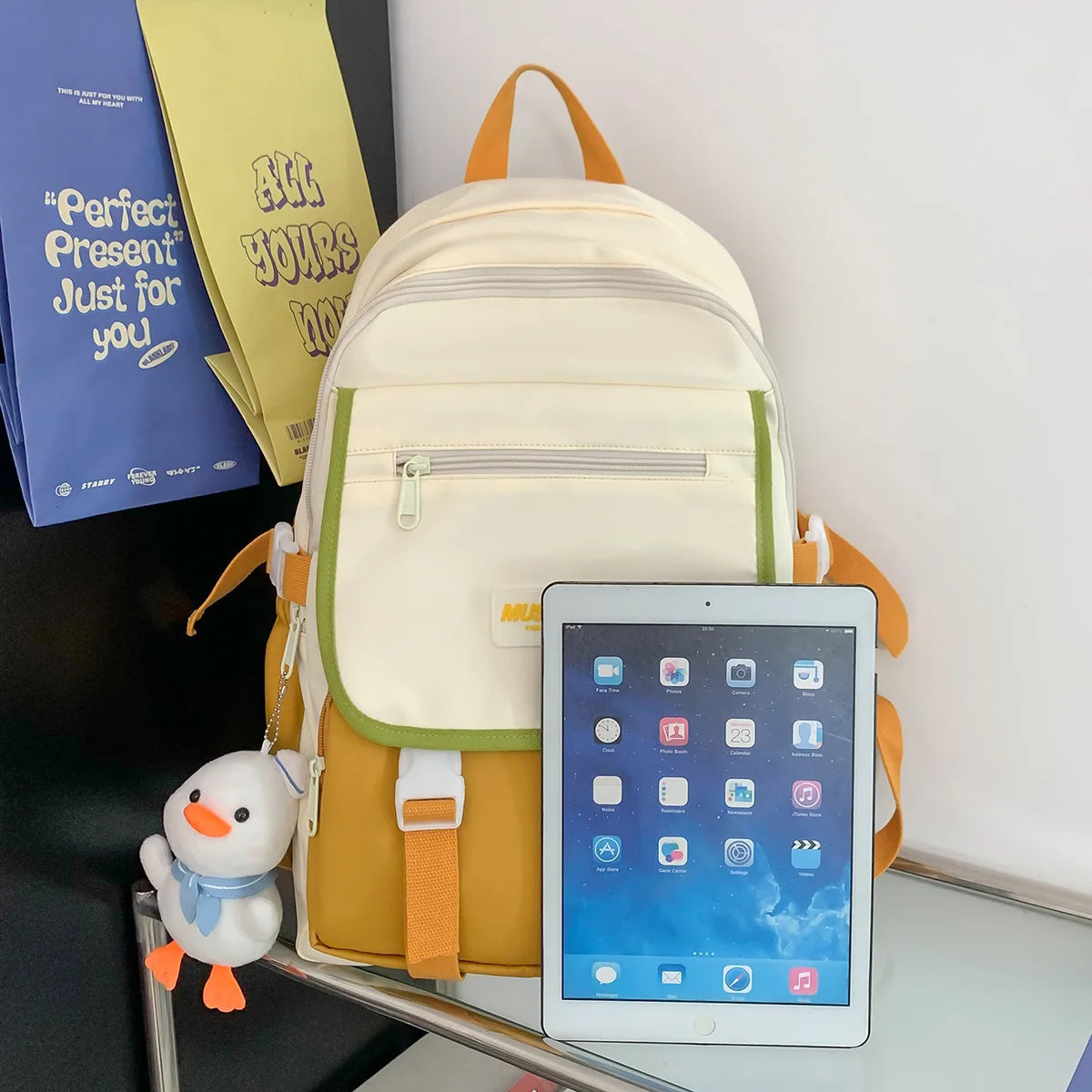 Girl Harajuku Kawaii Trendy Book Bag Women Travel School Bag Female Cute Nylon Laptop College Backpack Lady Student Teen Fashion