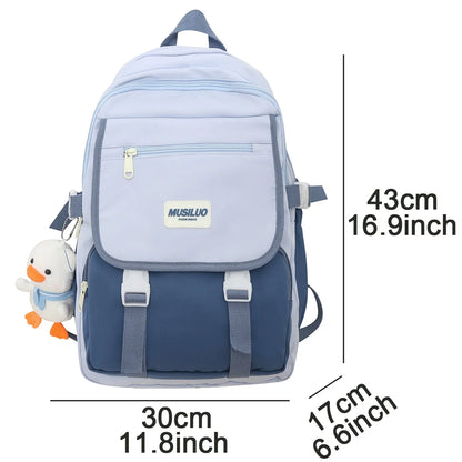 Girl Harajuku Kawaii Trendy Book Bag Women Travel School Bag Female Cute Nylon Laptop College Backpack Lady Student Teen Fashion