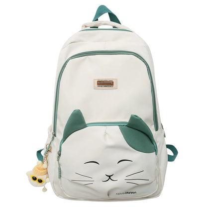 Girl High Capacity Nylon School Bag Lady Waterproof Cute Cartoon Pattern Laptop Fashion Female Travel Bag College Backpack Women