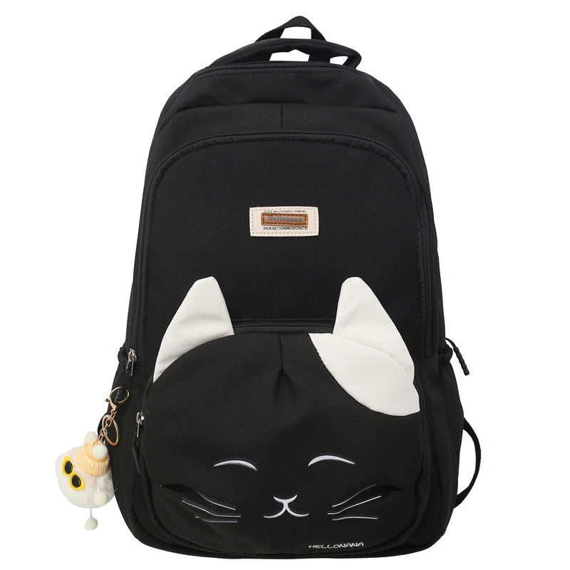 Girl High Capacity Nylon School Bag Lady Waterproof Cute Cartoon Pattern Laptop Fashion Female Travel Bag College Backpack Women
