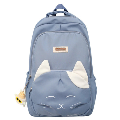 Girl High Capacity Nylon School Bag Lady Waterproof Cute Cartoon Pattern Laptop Fashion Female Travel Bag College Backpack Women