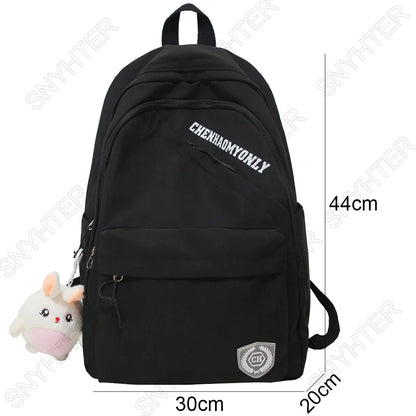 Girl Kawaii Yellow Waterproof College Backpack Lady Book Bag Fashion Female Cute Travel Backpack Trendy Women Laptop Student Bag