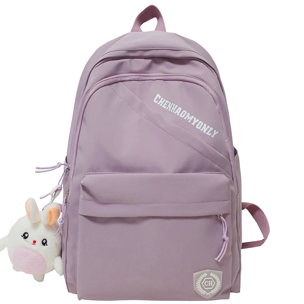 Girl Kawaii Yellow Waterproof College Backpack Lady Book Bag Fashion Female Cute Travel Backpack Trendy Women Laptop Student Bag