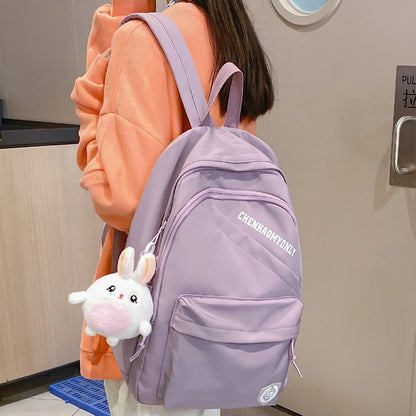 Girl Kawaii Yellow Waterproof College Backpack Lady Book Bag Fashion Female Cute Travel Backpack Trendy Women Laptop Student Bag