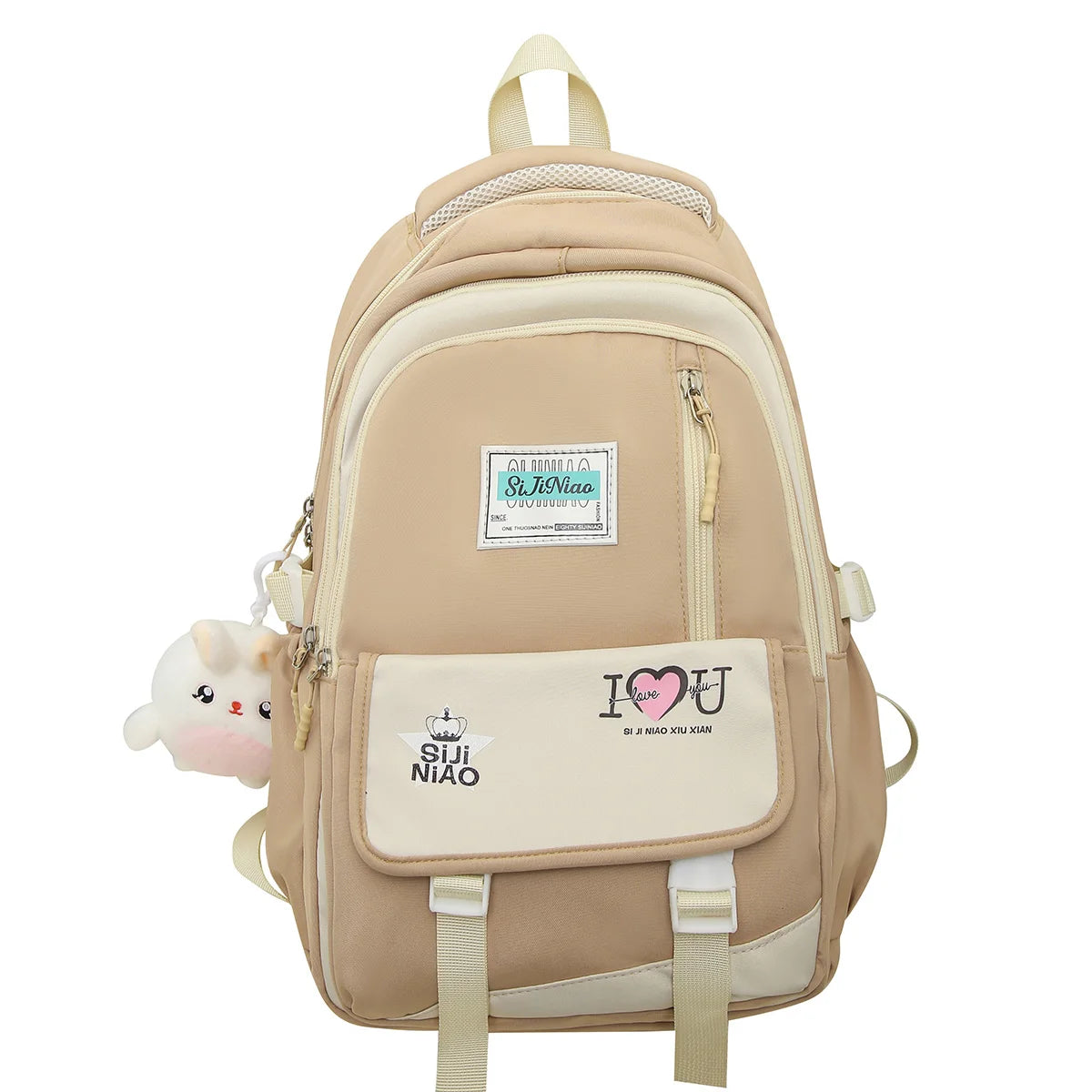 Girl Laptop High Capacity School Bag Women Green Kawaii Book Bag Fashion Female Nylon College Backpack Ladies Cute Travel Trendy
