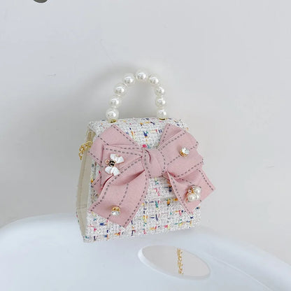 Girl Messenger Backpack Kids Flower Princess Bow Bag Cute Shoulder Packet Baby Coin Purse Handbag Children's Day Gift