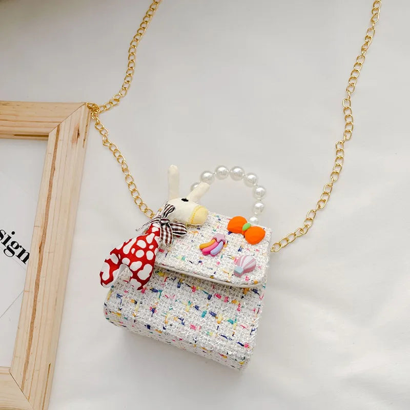 Girl Messenger Backpack Kids Flower Princess Bow Bag Cute Shoulder Packet Baby Coin Purse Handbag Children's Day Gift