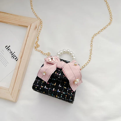 Girl Messenger Backpack Kids Flower Princess Bow Bag Cute Shoulder Packet Baby Coin Purse Handbag Children's Day Gift