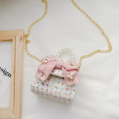 Girl Messenger Backpack Kids Flower Princess Bow Bag Cute Shoulder Packet Baby Coin Purse Handbag Children's Day Gift