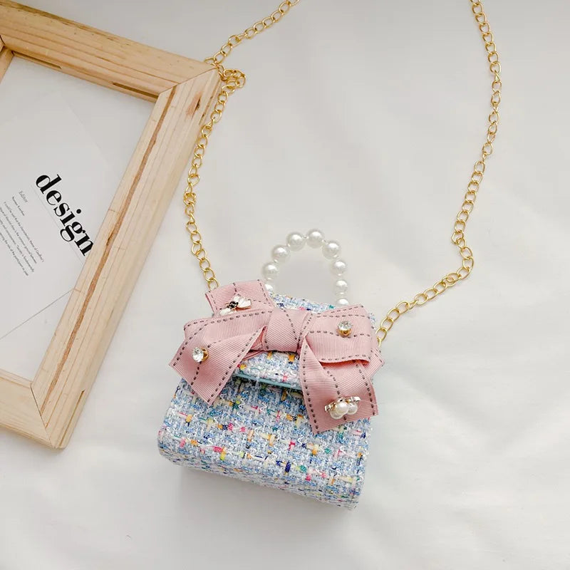 Girl Messenger Backpack Kids Flower Princess Bow Bag Cute Shoulder Packet Baby Coin Purse Handbag Children's Day Gift