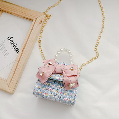 Girl Messenger Backpack Kids Flower Princess Bow Bag Cute Shoulder Packet Baby Coin Purse Handbag Children's Day Gift