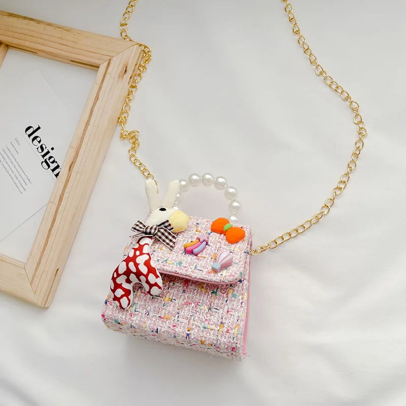 Girl Messenger Backpack Kids Flower Princess Bow Bag Cute Shoulder Packet Baby Coin Purse Handbag Children's Day Gift