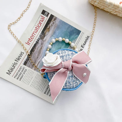 Girl Messenger Bag Cute Kids Coin Purse Small Wallet Pearl Bag Princess Shoulder Packet Baby Candy Handbag Children's Day Gift