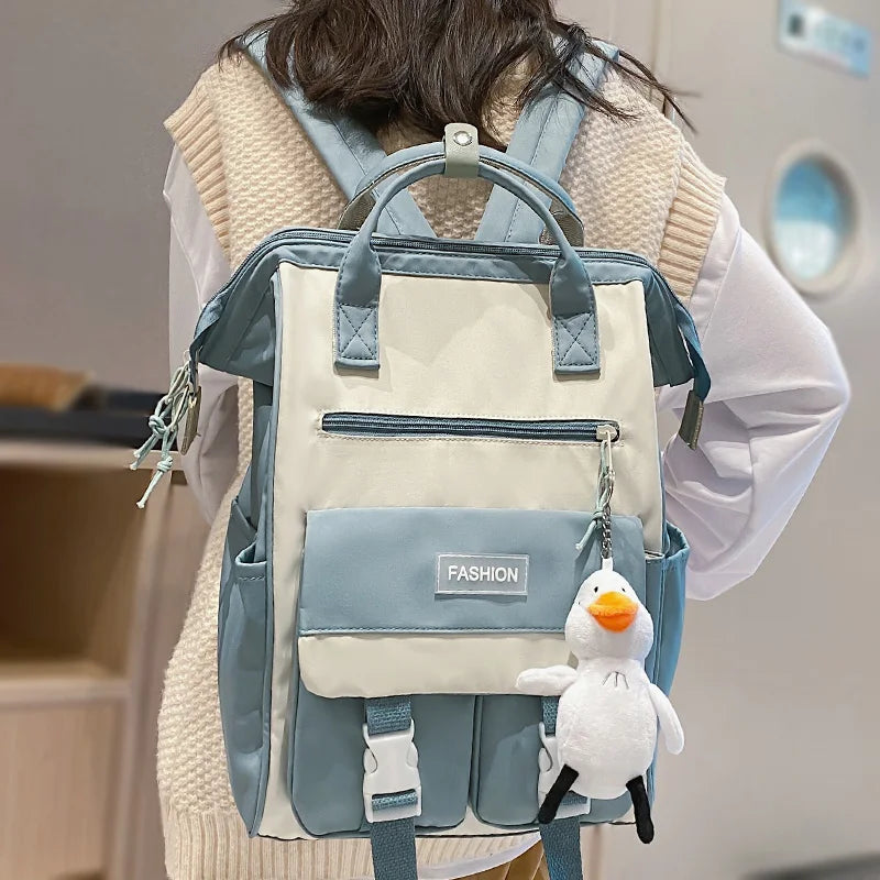 Girl New Cute Waterproof Travel Female Rucksack  Nylon Mommy Bag Ladies Kawaii Backpack Fashion Women Laptop Trendy College Bags