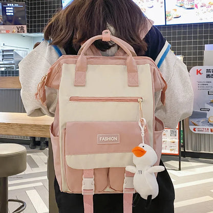 Girl New Cute Waterproof Travel Female Rucksack  Nylon Mommy Bag Ladies Kawaii Backpack Fashion Women Laptop Trendy College Bags