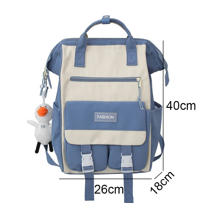 Girl New Cute Waterproof Travel Female Rucksack  Nylon Mommy Bag Ladies Kawaii Backpack Fashion Women Laptop Trendy College Bags