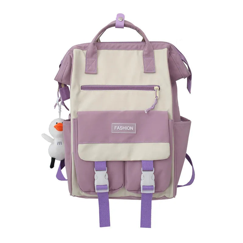 Girl New Cute Waterproof Travel Female Rucksack  Nylon Mommy Bag Ladies Kawaii Backpack Fashion Women Laptop Trendy College Bags