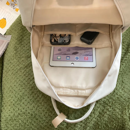 Girl Nylon School Bag Lady Badge Student Kawaii Waterproof Laptop Cool Fashion Female Travel Book Bag Women College Backpack New