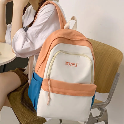 Girl Nylon Waterproof Women School Bag Student Cute Fashion Laptop College Backpacks Kawaii Female Travel Book Bag Ladies Trendy