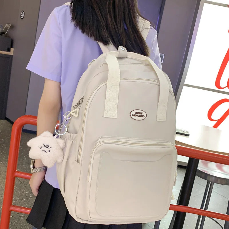 Girl Pink Laptop Backpack Trendy Waterproof Female Travel Book Bag Ladies Cute College Backpack Fashion Women Leisure School Bag