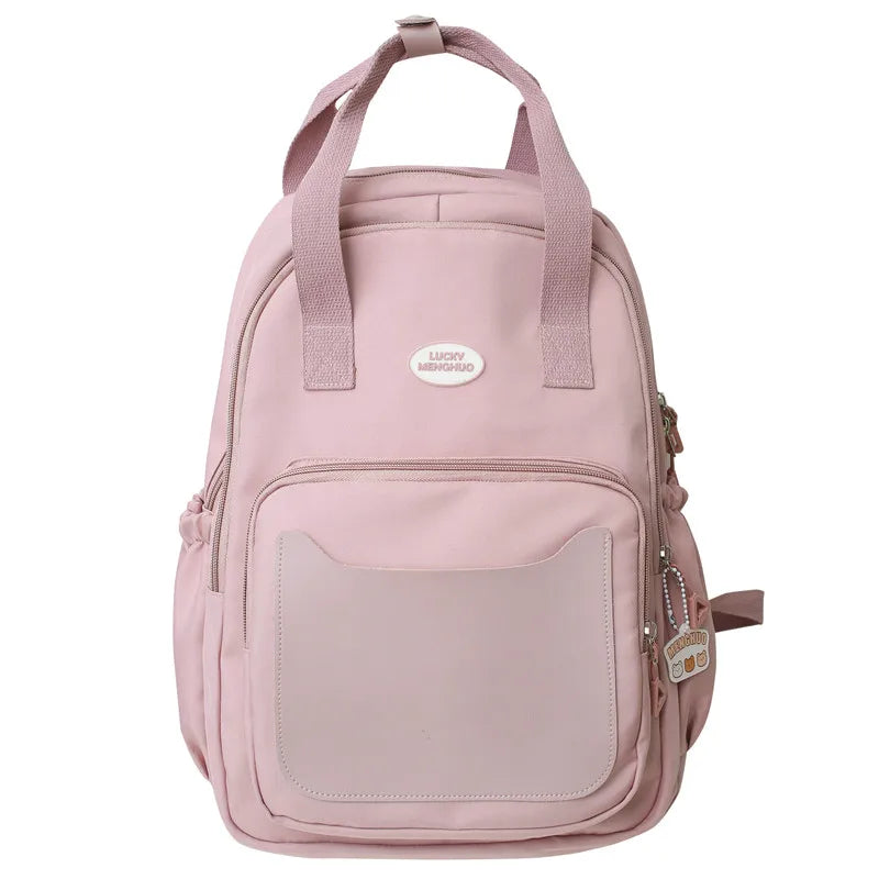 Girl Pink Laptop Backpack Trendy Waterproof Female Travel Book Bag Ladies Cute College Backpack Fashion Women Leisure School Bag