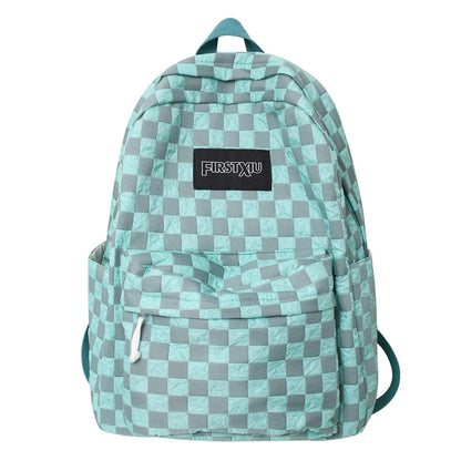 Girl Plaid School Bag Trendy Female Laptop College Backpack Ladies Lattice Book Bags Fashion Women Cute Harajuku Backpack Kawaii
