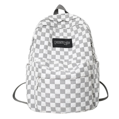 Girl Plaid Travel Book Backpack Trendy Ladies Kawaii College Backpack Fashion Women Lattice School Bag Female Laptop Student Bag