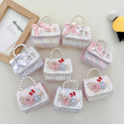 Girl Princess Messenger Bag Cute Kids Flower Purses and Handbags Child Baby Coin Pouch Box Toddler Crossbody Bags Gift
