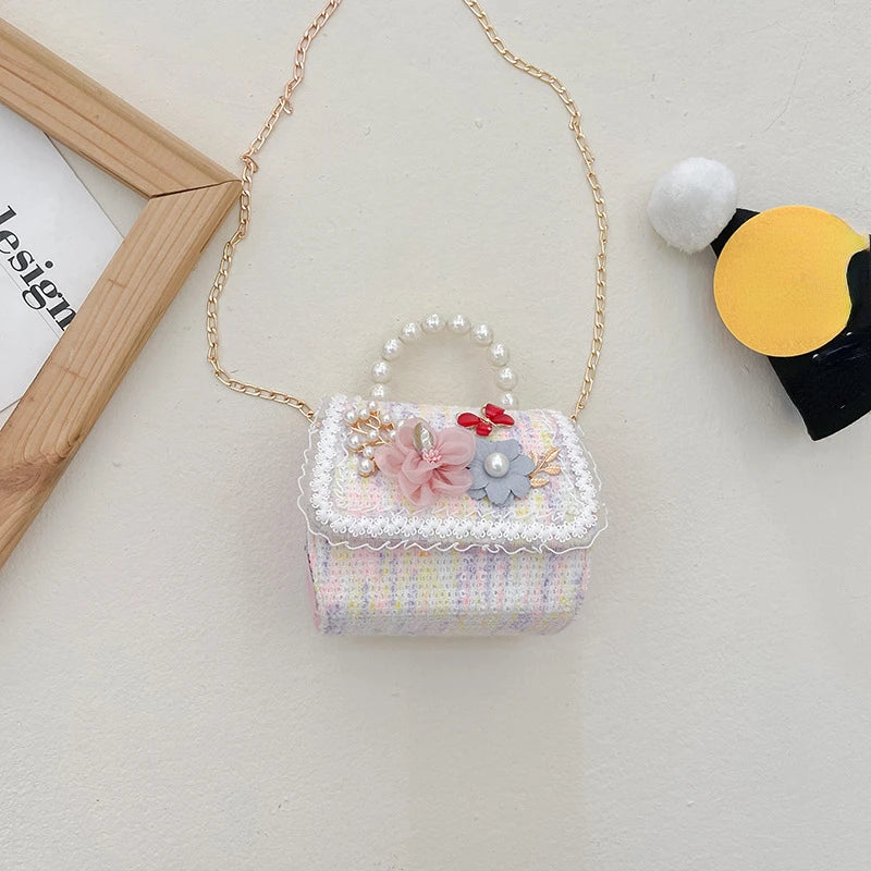 Girl Princess Messenger Bag Cute Kids Flower Purses and Handbags Child Baby Coin Pouch Box Toddler Crossbody Bags Gift