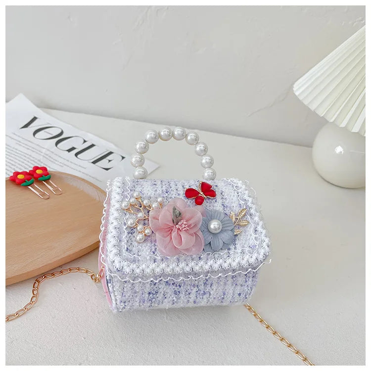 Girl Princess Messenger Bag Cute Kids Flower Purses and Handbags Child Baby Coin Pouch Box Toddler Crossbody Bags Gift