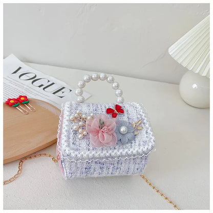 Girl Princess Messenger Bag Cute Kids Flower Purses and Handbags Child Baby Coin Pouch Box Toddler Crossbody Bags Gift